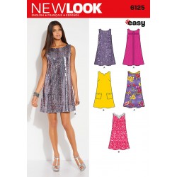 Kort kjole 5 varianter Snitmønster New Look easy