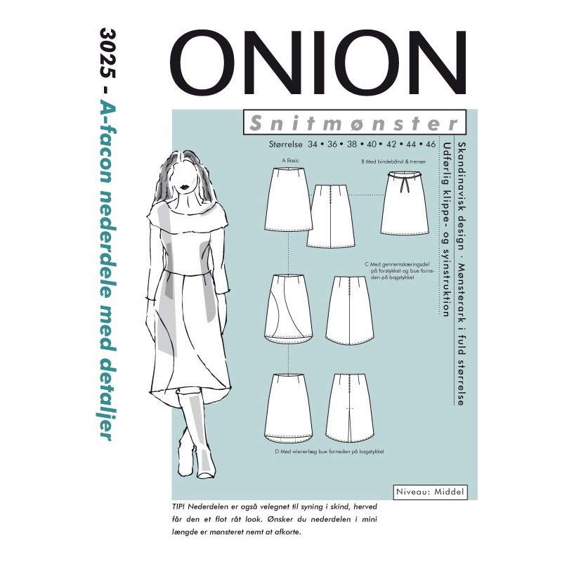 Lav vej Kritisk præmie Nederdel A-facon onion snitmønster